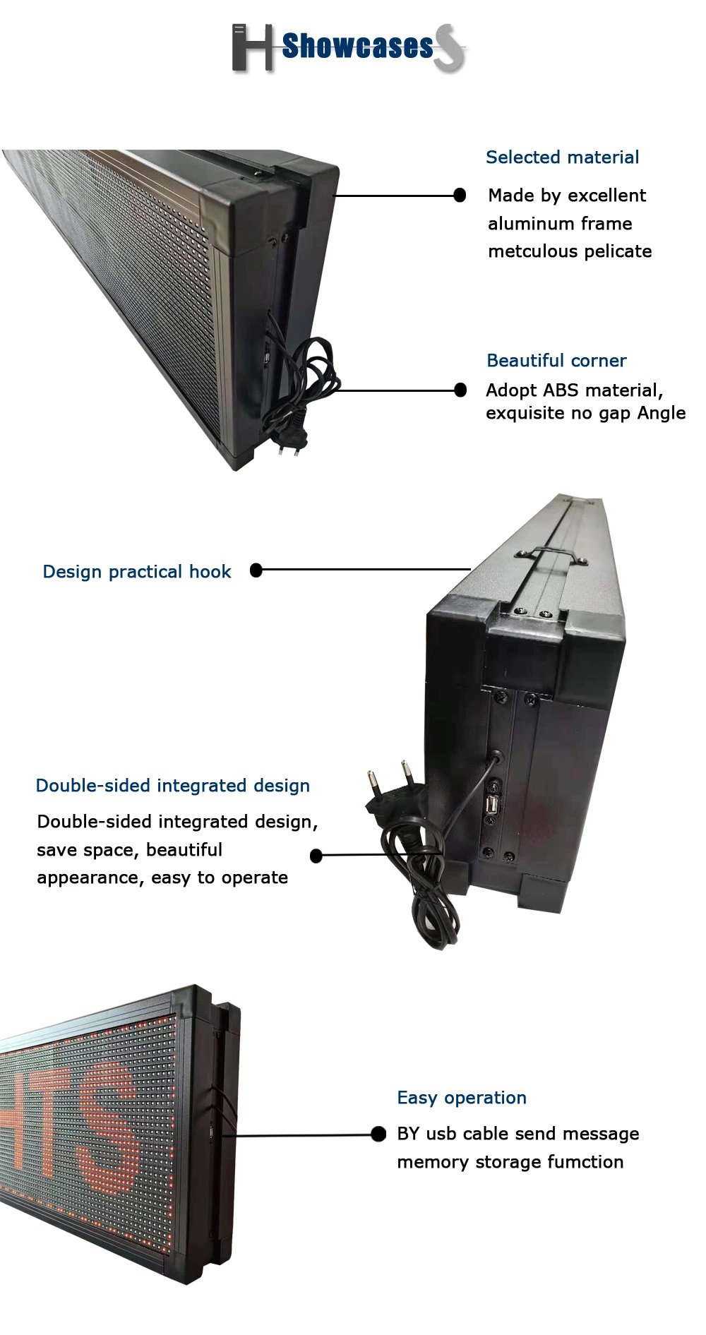 P10 Semi-Outdoor SMD Screen Double-Sided Rolling Ad Display