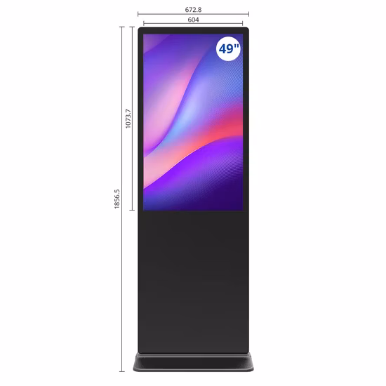 OLED Supporto da 55 pollici Monitor Chiosco Lettore video di rete Terminale Touch Screen Display pubblicitario LCD interattivo Segnaletica digitale Schermo portatile trasparente